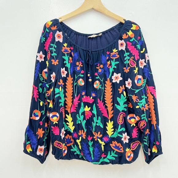 Soft surroundings Banjara Embroidered Blouse size M - Picture 4 of 9